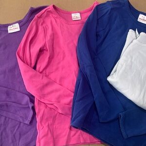 Hanna Andersson Purple blue  Pink Long Sleeve Tees 130 8 bundle